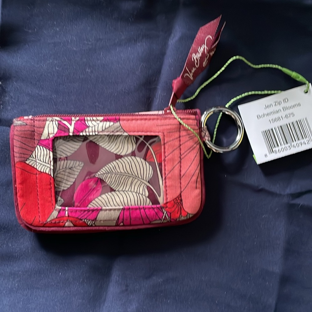 Vera Bradley Floral ID Case - Pink and Red - Picture 1 of 9